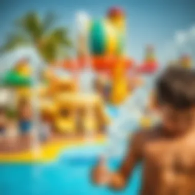 Family Fun at Yas Waterworld Kids enjoying a splash area at Yas Waterworld