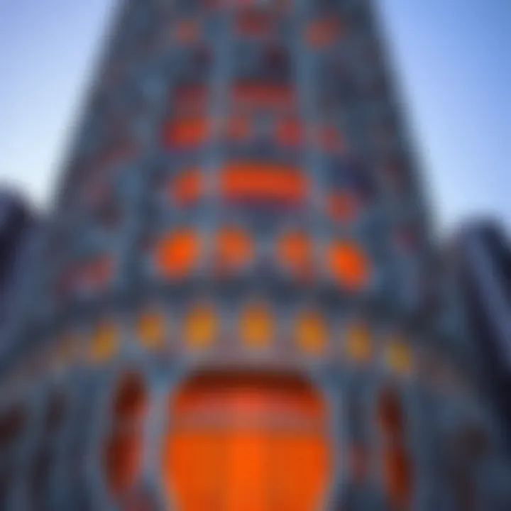 Intricate Facade of Yes Tower Architectural details of the Yes Tower's facade